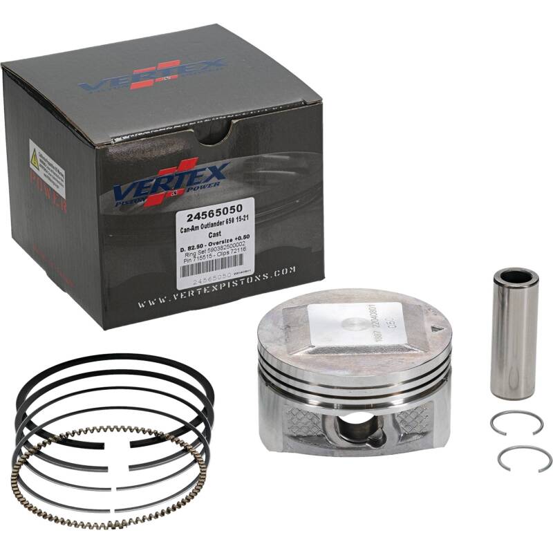 Can-Am Outlander 330 Piston Kit - Vertex Pistons - +0.50mm Oversized Cast Replica - `04-`05